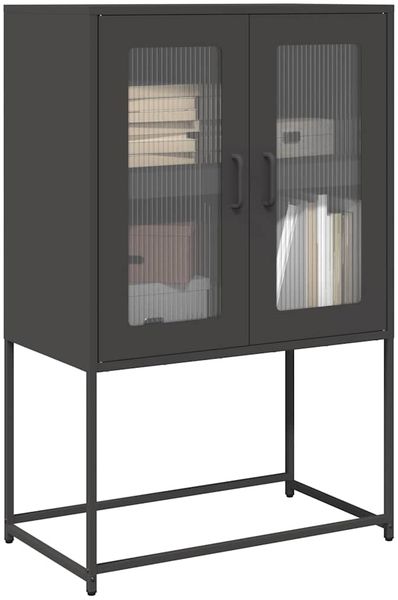 vidaXL Highboard Schwarz 68x39x107 cm Stahl 853374