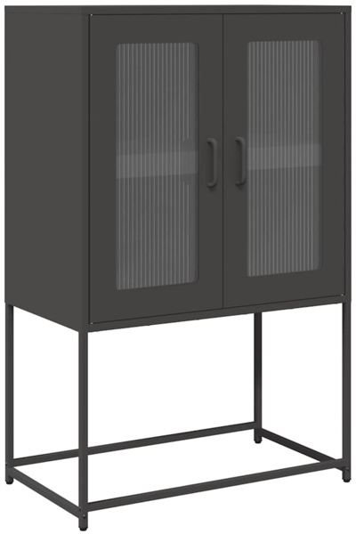 vidaXL Highboard Schwarz 68x39x107 cm Stahl 853374