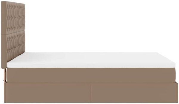 vidaXL Ottoman-Bett mit Matratze & LEDs 140x190cm Kunstleder 3313854 Bild 10