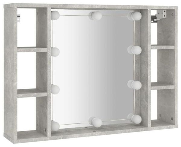 vidaXL Spiegelschrank mit LED Betongrau 76x15x55 cm 808859 Bild 7