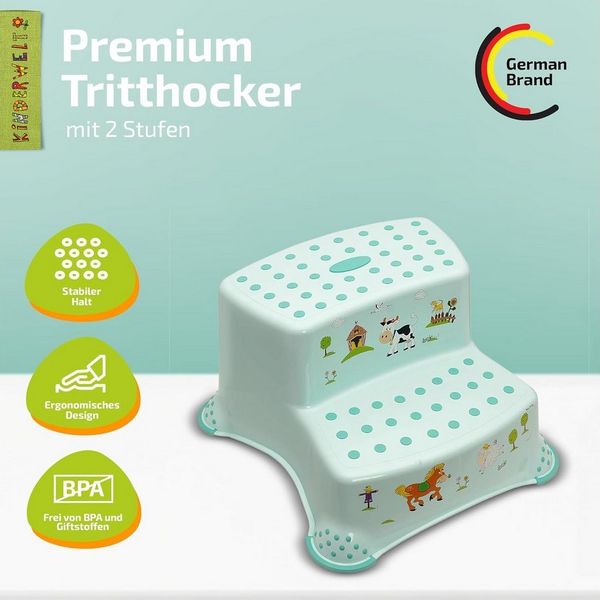 KiNDERWELT Tritthocker KiNDERWELT Premium zweistufiger Tritthocker für Kinder und Babys