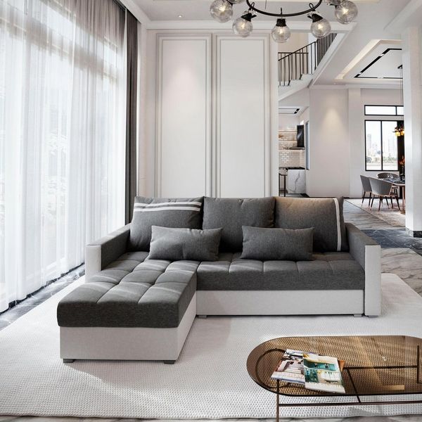 Masseno Ecksofa KOS PIK mit Schlaffunktion L-Form, Sofa mit Bettkasten