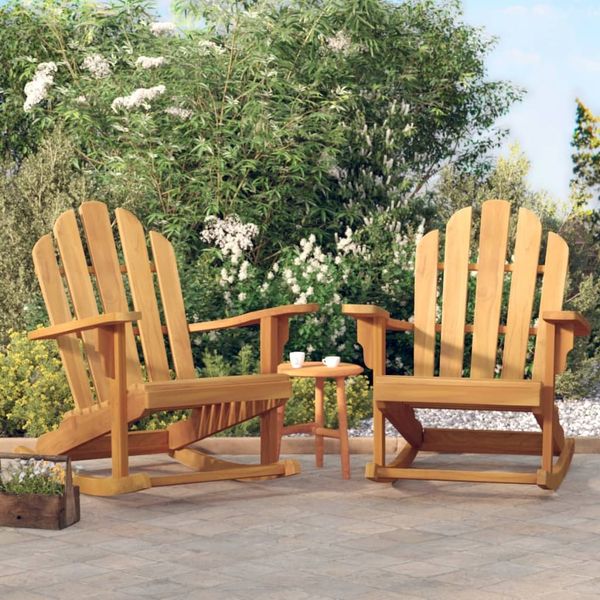 vidaXL Adirondack-Schaukelstühle 2 Stk. 79x100x103 cm Massivholz Teak 3154928
