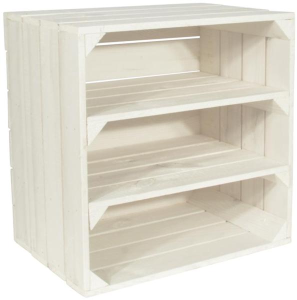 CHICCIE Weinregal Wino Flaschenregal aus Holz Weiß 2x Regal, 1-tlg.