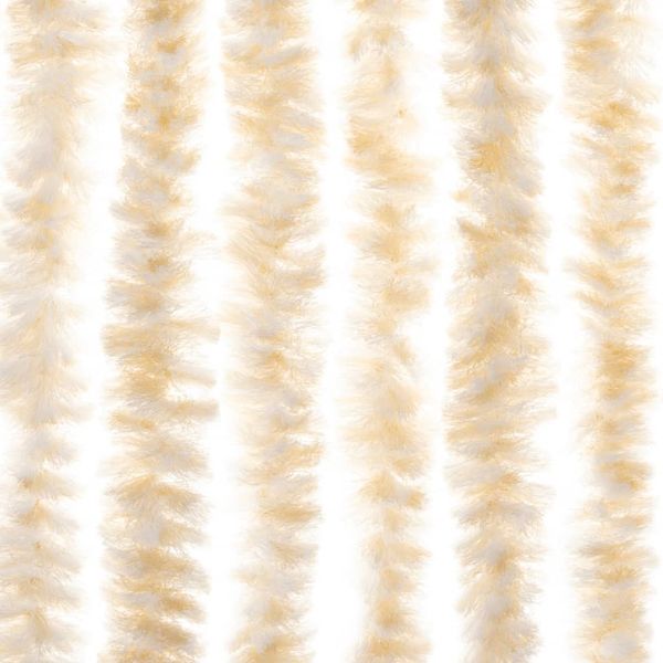 vidaXL Fliegenvorhang Beige und Weiß 90x200 cm Chenille 377341 Bild 6