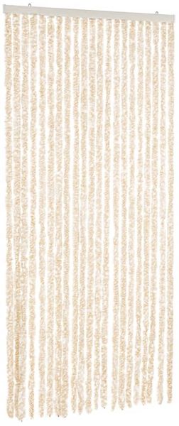 vidaXL Fliegenvorhang Beige und Weiß 90x200 cm Chenille 377341 Bild 2