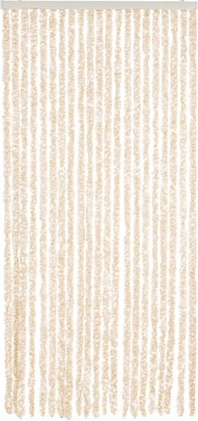 vidaXL Fliegenvorhang Beige und Weiß 90x200 cm Chenille 377341 Bild 3