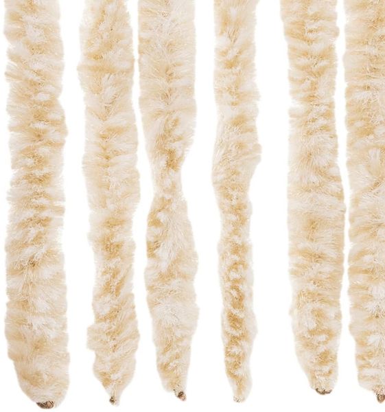 vidaXL Fliegenvorhang Beige und Weiß 90x200 cm Chenille 377341 Bild 5