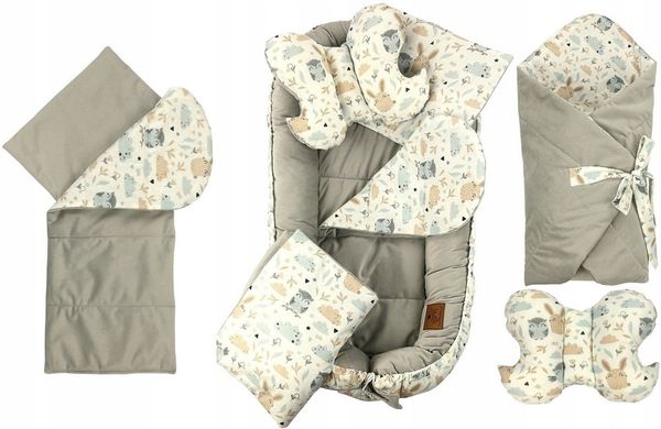 Pamek Babybett Babybett Babynestchen 10in1 Babynest Kinderbett Kokon zum schlafen, 7-tlg, Made in Europe