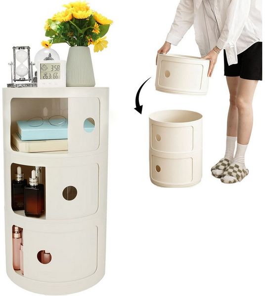 SURFOU Kommode Schubladenschrank omponibile Schubladenkommode für Wohnzimmer (Büro Flur), Kommodenschrank mit Schubladen Kunststoff-Schubladenbox