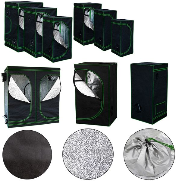 Growbox Gewächshaus Pflanzenzelt Zuchtzelt Indoor Growroom Zuchtschrank Darkroom 60x60x120cm