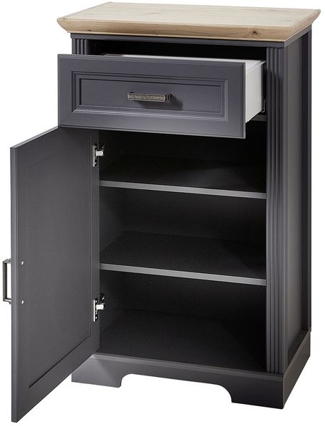 Schuhschrank >Jasmin< in Graphit - 65x102x41cm (BxHxT) Bild 3