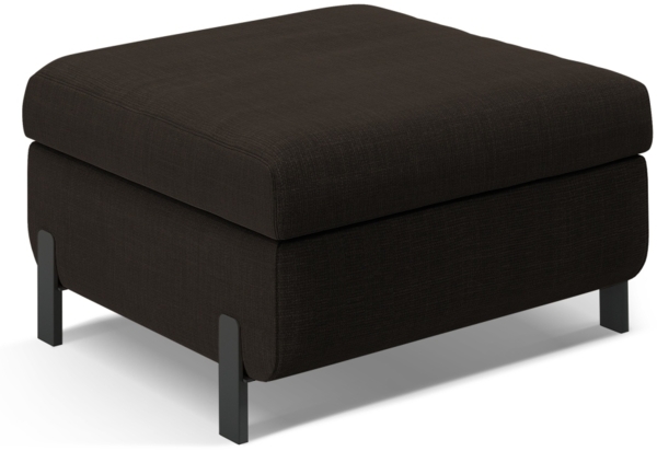 Micadoni Hocker Gloria 1-Sitzer Strukturierter Stoff Dunkelgrau