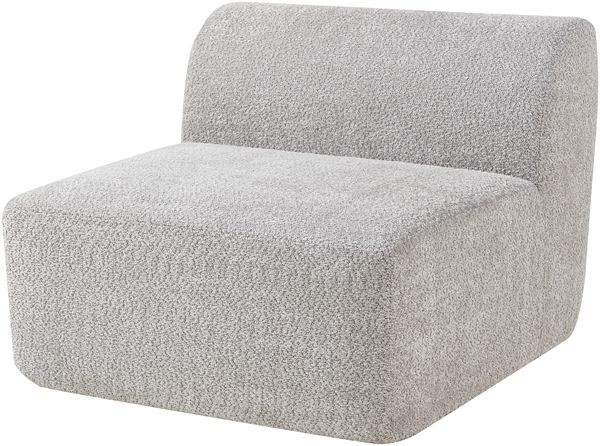Sofa-Modul Hurvas Mittelelement Bouclé Grau [en. casa]