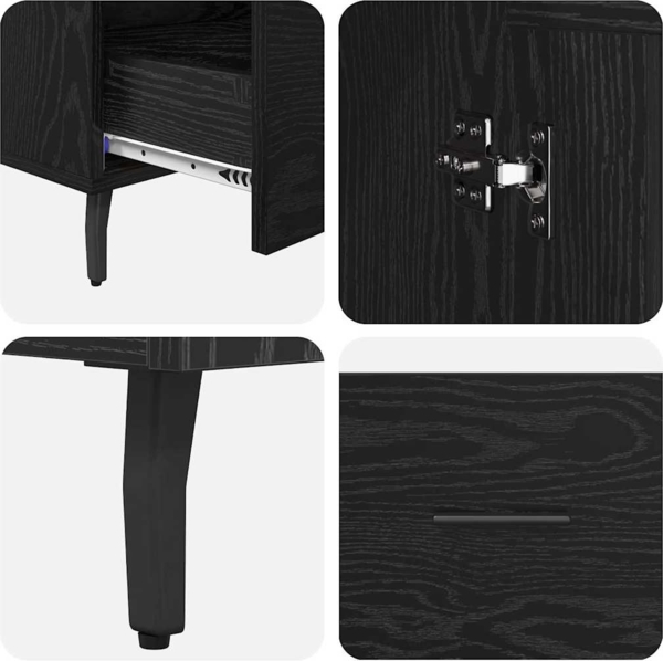 vidaXL Highboard Schwarz Eichen-Optik 69,5 x 31 x 115 cm Holzwerkstoff 882543 Bild 8