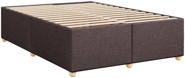 vidaXL Boxspringbett mit Matratze Dunkelbraun 160x200 cm Stoff 3289041 Bild 9