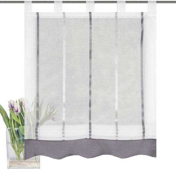 HOME WOHNIDEEN Raffrollo Home Wohnideen Schlaufenrollo Längsstreifen 140 x, standard Bild 4