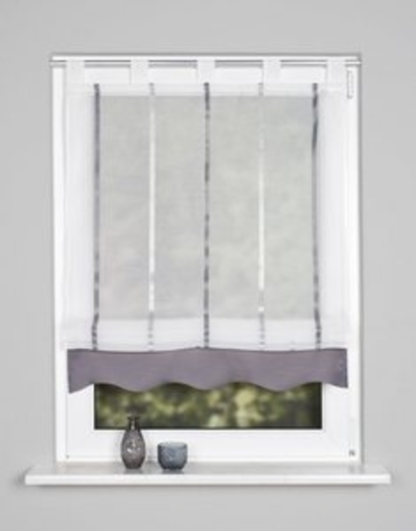 HOME WOHNIDEEN Raffrollo Home Wohnideen Schlaufenrollo Längsstreifen 140 x, standard Bild 6
