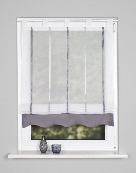 HOME WOHNIDEEN Raffrollo Home Wohnideen Schlaufenrollo Längsstreifen 140 x, standard Bild 5