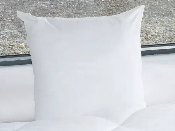 Vente-unique - NATURECONFORT Kopfkissen Stoff Weiß - B 60 cm x H 5 cm x L 60 cm