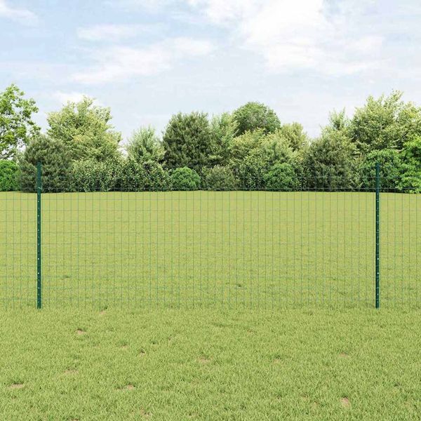 vidaXL Zaun mit Pfosten Grün 3335975