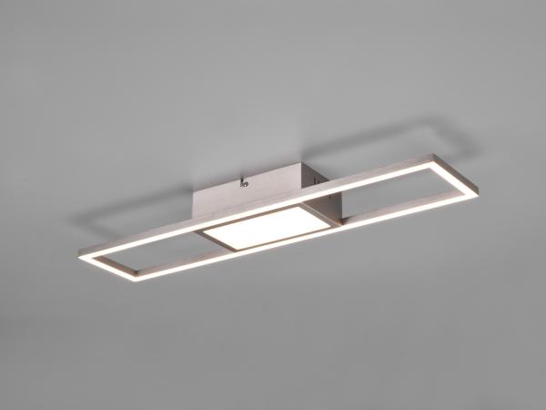 Reality Leuchten LED Deckenleuchte Rigido nickel