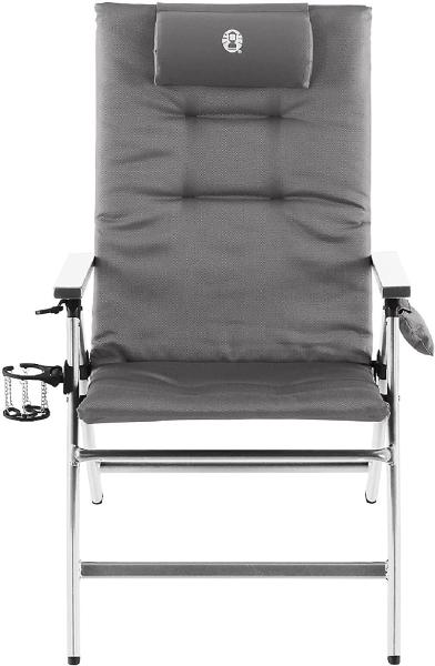 Coleman Stuhl 5 Position Padded Hochlehner, 79 X 105 X 61 Cm, Grau / Silber
