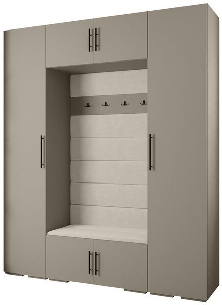 ABIKS MÖBEL Kompaktgarderobe INOVA 3 SATZ 13 Möbelset, Garderobe mit Kleiderstange und Regalen