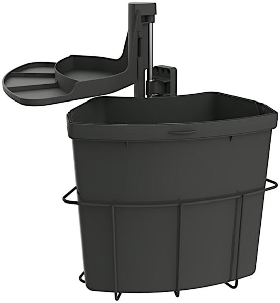 Abfallsorter CABBI Junior 1 in ANTHRAZIT mit 18 Liter Volumen / ab 40 cm Schrankbreite / Abfalleimer / Mülleimer / Schwenkeimer