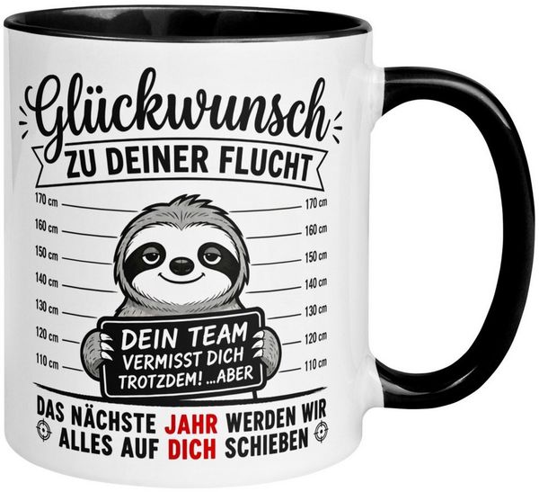 Momentals Tasse Abschied – „Viel Glück mit deinen neuen Kollegen“ – Abschiedsgeschenk, Gratis Versand · Links-&Rechtshänder · Spülmaschinenfest
