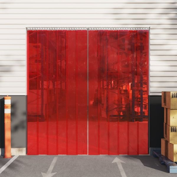 vidaXL Türvorhang Rot 200x1,6 mm 10 m PVC 153865