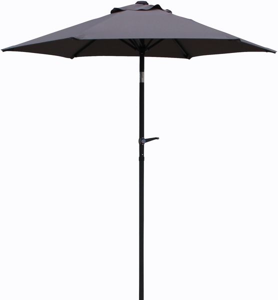 Gardissimo NEW SUNNY Sonnenschirm Ø 180cm Gartenschirm Kurbelschirm anthrazit
