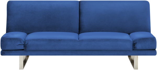 Schlafsofa 2-Sitzer Samtstoff marineblau YORK