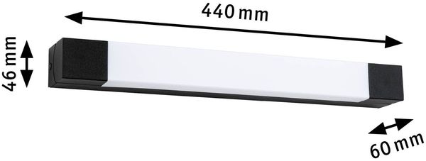 Selection Bathroom LED Spiegelleuchte Quasar IP44 3000K 600lm 230V 7,5W Schwarz Bild 7