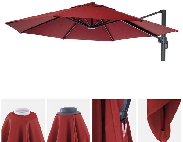 MCW Ersatzschirmbespannung MCW-A96-EB, 350x350 cm, Ø 350 cm, Witterungsfest, Regenbeständig
