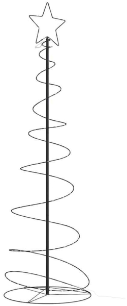 vidaXL LED Weihnachtsbaum 120 LEDs Warmweiß 180 cm 4019499