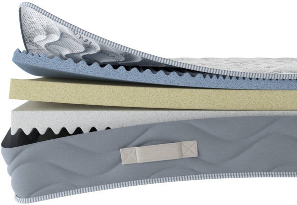 Dmora Quadratische und halbe Matratze Pembroke, Produkt aus Memory-Schaum, Schlafzimmermatratze, Schlafunterstützung, Made in Italy, 120x200 h25 cm, Weiß Bild 6