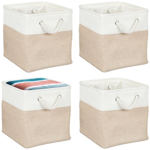 Aufbewahrungskorb Leinen im 4er Set 10051320_8115