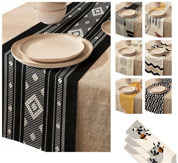 LIVINA HOME Tischläufer Premium Tischdecke abwaschbar, Tischband, moderne Leinenoptik Decke, Tischtuch, Gartentischdecke, Tafeltuch, Oster Deals Sale!