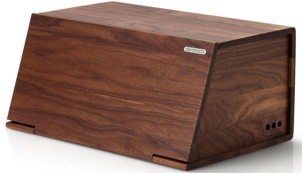 Continenta Brotkasten mit Klappe 40x26x18,5 cm Walnuss