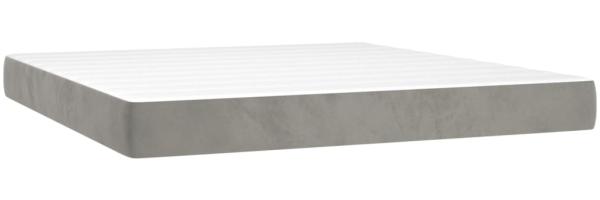 vidaXL Boxspringbett mit Matratze Hellgrau 180x200 cm Samt 3130913 Bild 4
