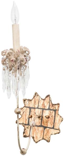 Wandlampe, Stahl, Beige Gold, H 47 cm