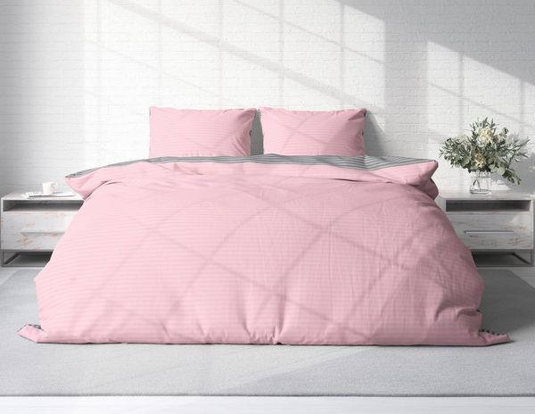 One Home Bettwäsche Wende Streifen, Renforcé, 3 teilig, gestreift und modern, Baumwolle Doppelbett