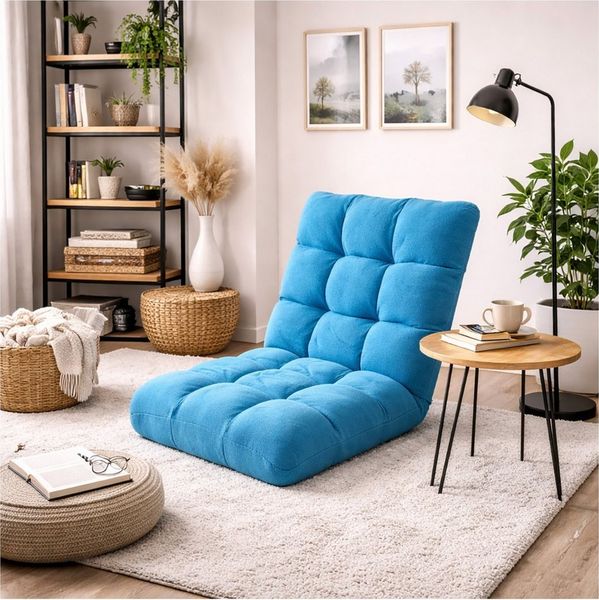 HTI-Living Relaxsessel Bodensessel Türkis klappbar mit Rückenlehne verstellbar (1 Stück)