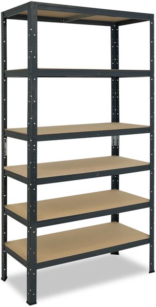 shelfplaza HOME 200x70x50 cm Schwerlastregal in anthrazit mit 6 Böden und 145 kg Traglast pro Boden