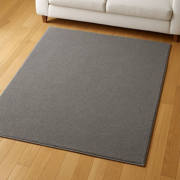 TaCa Home Teppich Kurzflor-Teppich Uni, rund, Höhe: 9 mm, Wohnzimmer Schlafzimmer Esszimmer, anthrazit - 160x160 cm
