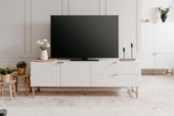 TV-Board >Elwood< in Weiß matt - 179x60,5x40.5cm (BxHxT)