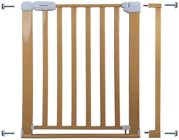 Absperrgitter Treppenschutzgitter beige für 82-92cm Durchgang 77cm Hoch