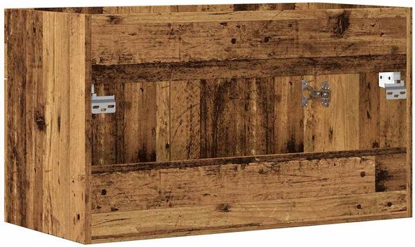 vidaXL Waschbeckenunterschrank Altholz-Optik 80x38,5x46 cm 856211 Bild 6