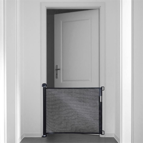 Treppenschutzrollo Absperrgitter Türschutzgitter Treppenschutzgitter Schwarz Bild 4